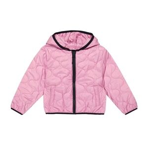 Il Gufo Pink Scalloped Quilted Hooded Jacket, Kids Size 3A